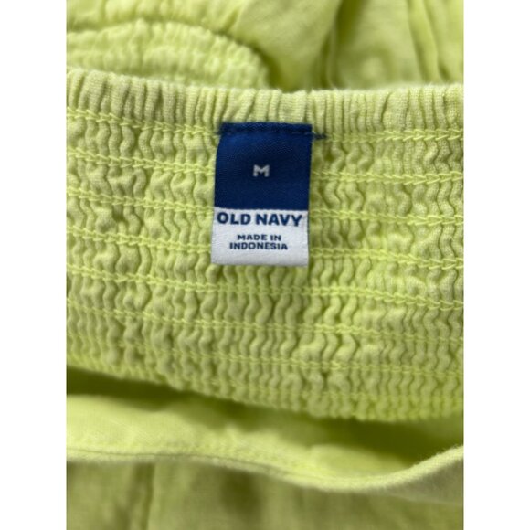 Old Navy Womens Yellow Linen Blend Sundress Sleeveless Smocked Back Size M - Picture 4 of 11